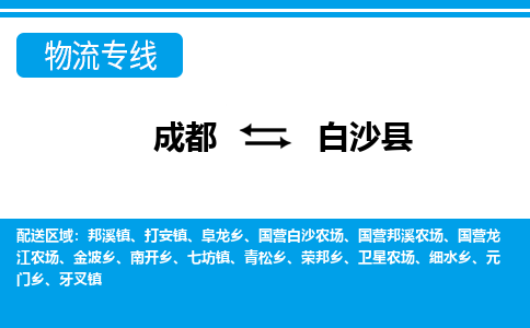 成都到白沙县小汽车托运-成都到白沙县救援拖车运输