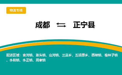 成都到正宁县物流专线2023省市县+乡镇-闪+送专业运送